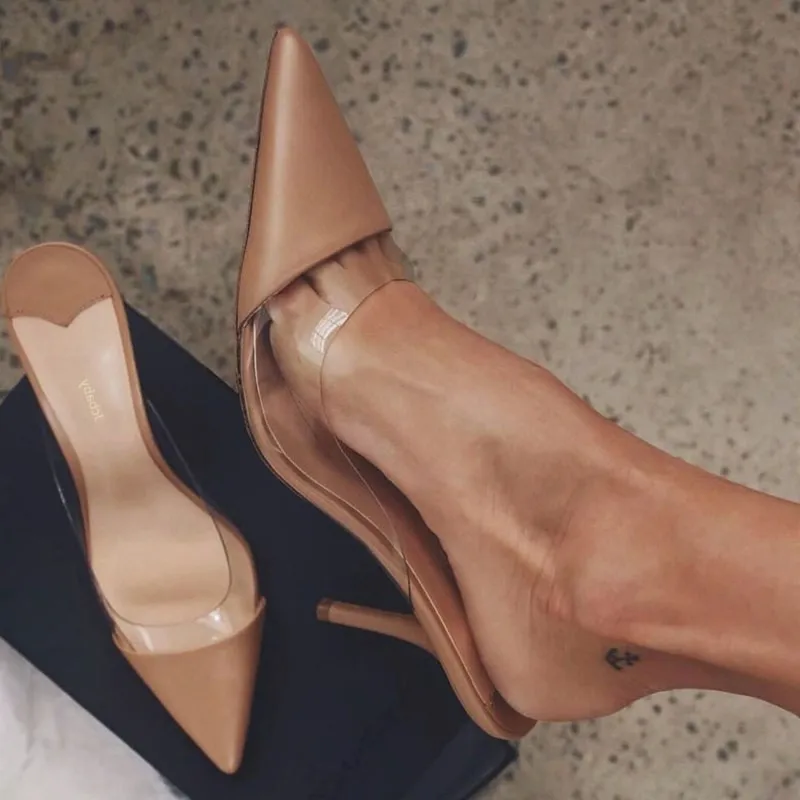 Женские туфли с острым носком из ПВХ Zapatillas Mujer соблазнительные женские на тонком