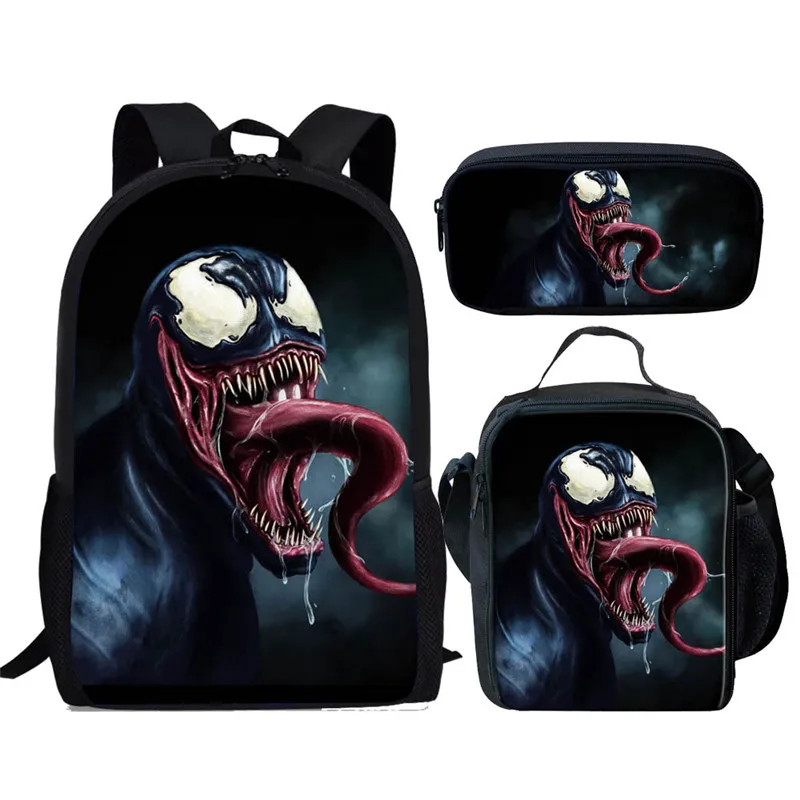 Venom, школьная сумка, набор, Череп, школьный рюкзак, мужской, Подростковый, для мальчиков, рюкзак, Детская сумка через плечо, mochila escolar - Цвет: L4449CGK