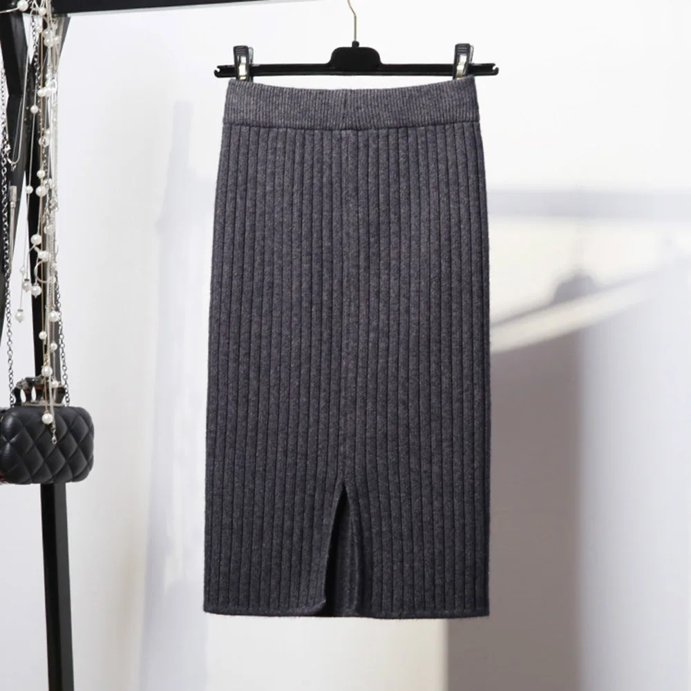 Для женщин разрез сзади облегающее элегантное платье миди юбка карандаш Осенняя