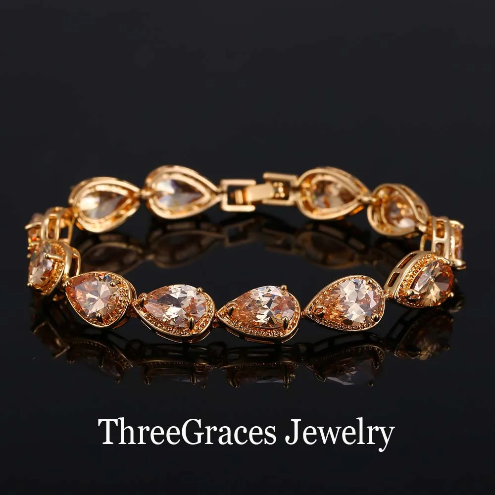 Женские золотистые браслеты с кристаллами 6 цветов | Украшения и аксессуары