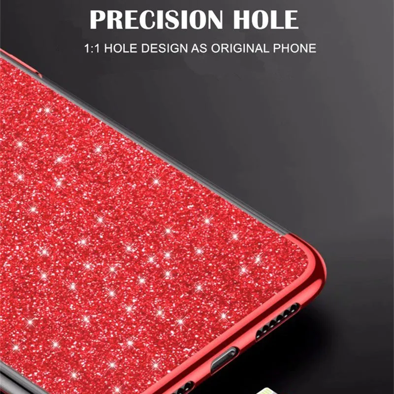 QINUO Plating Glitter Shining Phone Case For iPhone 5 SE 6 6S 7 8 Plus Ultra Thin Soft TPU Cover Shell X XS Max XR |
