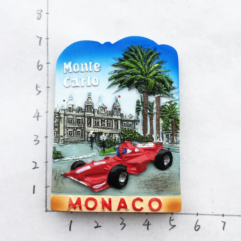 Европа Monaco Monte Carlo холодильник магнит 3D магнит-наклейка на F1 гоночный трек
