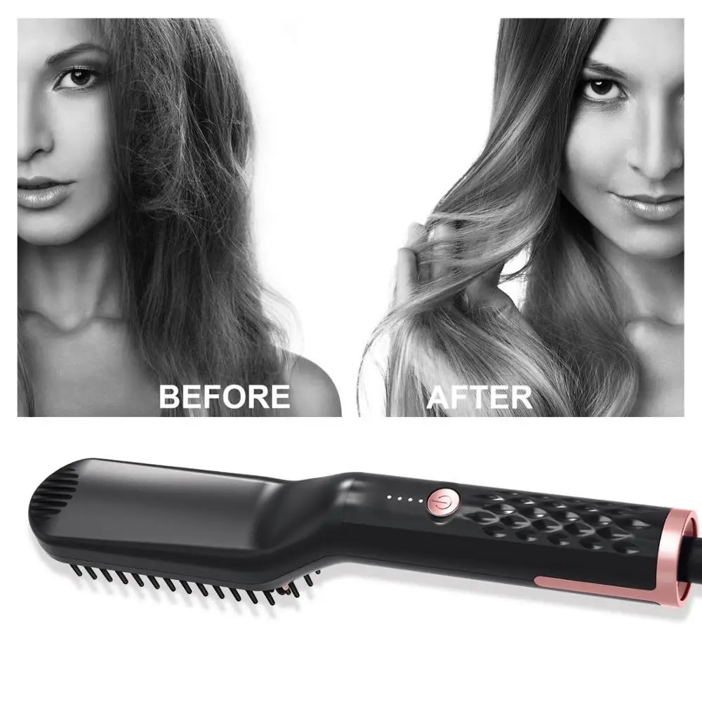 

Professional Men Beard Straightener Comb Hair Straightener Hot Iron Brush Electric Hot Beard Styling Comb Straighten Hair