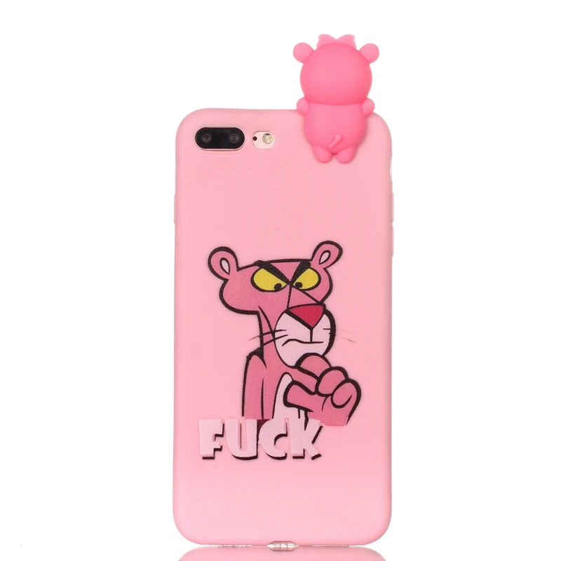 For Coque iPhone 8 Plus Case 3D Cartoon Toy Owl Panda Unicorn Cat Soft Silicon Back Cover |