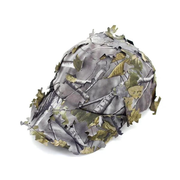 grey camouflage Охотничья камуфляжная Маскировочная шапка с Кленовым листом Военная Тактическая Спортивная Кепка - Цвет: grey camouflage