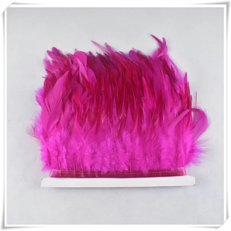 Rose Red Красивый 1 ярд мульти Color10-15cm фазана перо планки рукоделие одежда свадебное украшение DIY куриные перья для рукоделия - Цвет: Rose Red