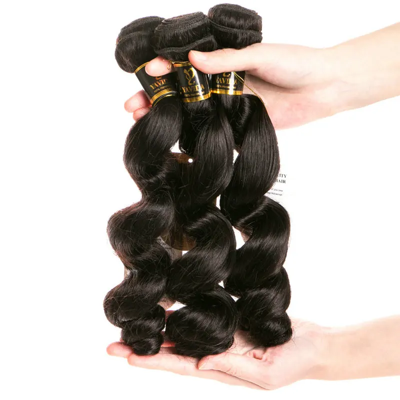 Yavida индийские свободные волнистые в наборе волосы переплетения 100% человеческих - Фото №1