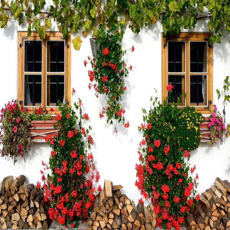 Пользовательские фото обои 3D Европейская улица цветочный магазин фон настенная