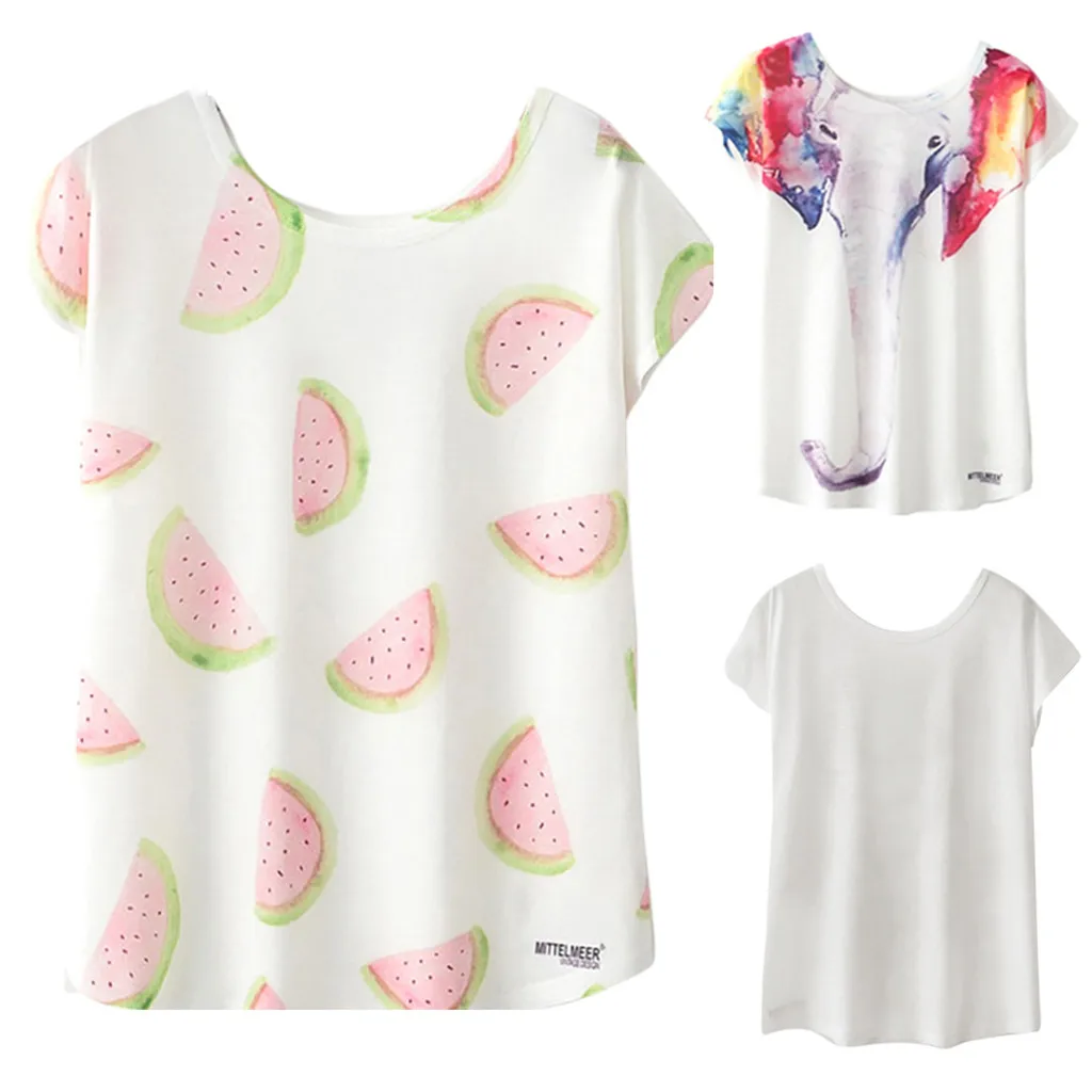 Лето 2019 женские модные топы с круглым вырезом и коротким рукавом свободный