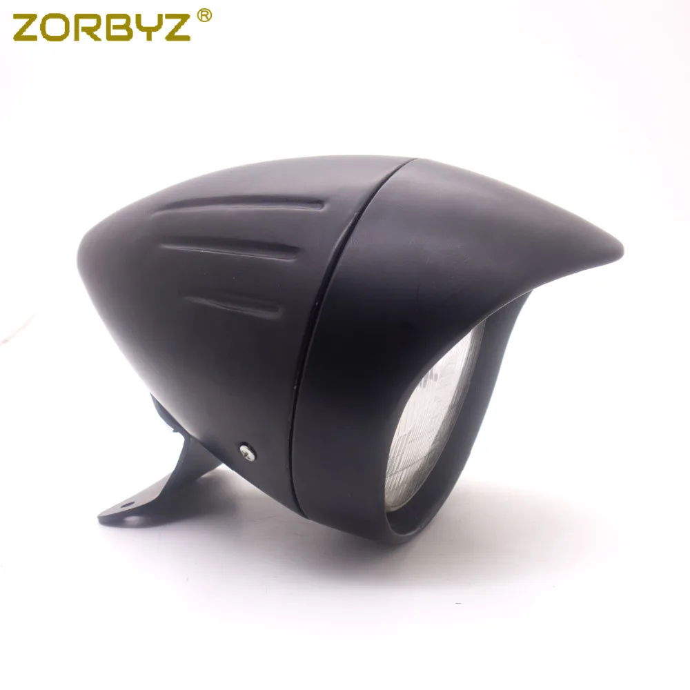 Черная/хромированная металлическая фара ZORBYZ для мотоцикла Honda Magna 750 Shadow 600 1100 VT750