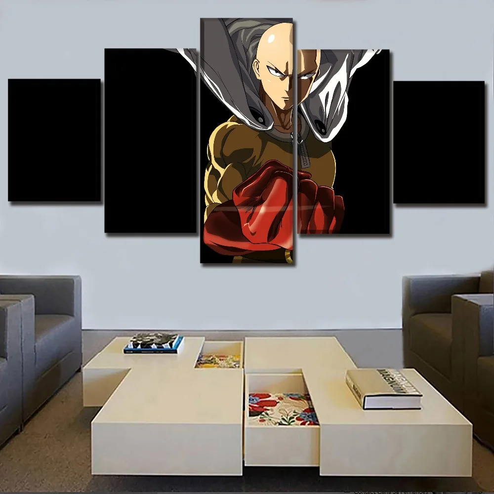 Настенный декор на холсте для дома модульные картины 5 шт. One Punch Man аниме Сайтама