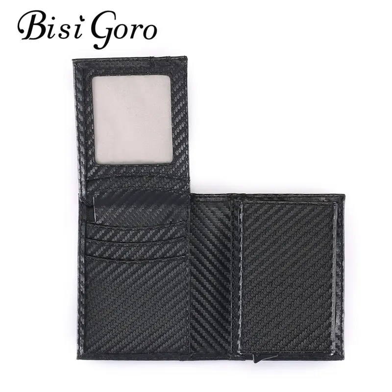

BISI GORO 2021 винтажный Умный кошелек держатель для кредитных карт Crazy Horse ручной работы многофункциональный кошелек для монет для мужчин Прямая ...