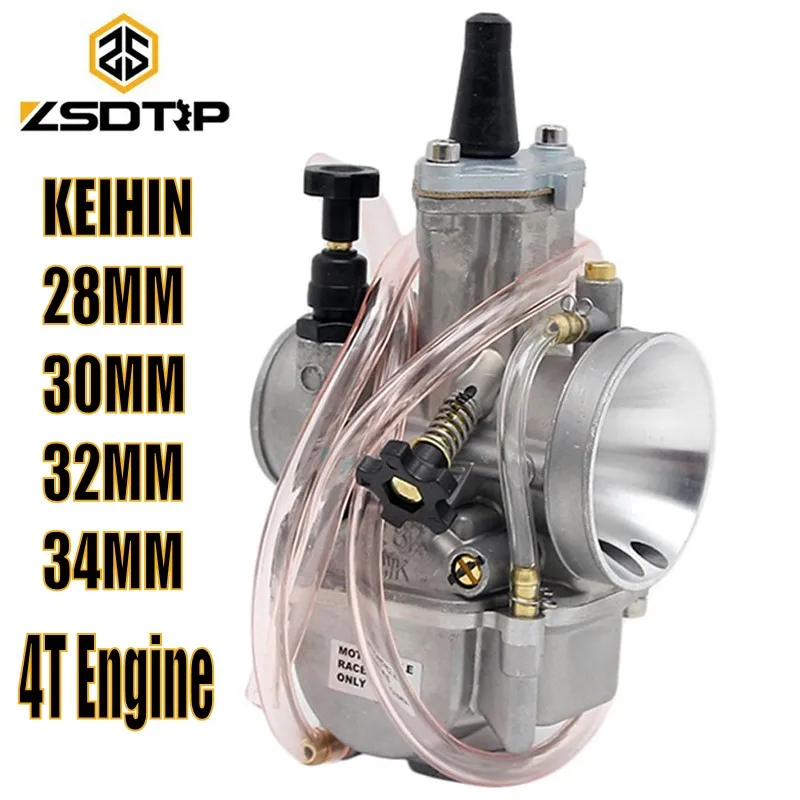ZSDTRP Keihin Карбюратор для мотогонок запчасти скутеры Байк ATV 28 30 32 34 мм с силовой