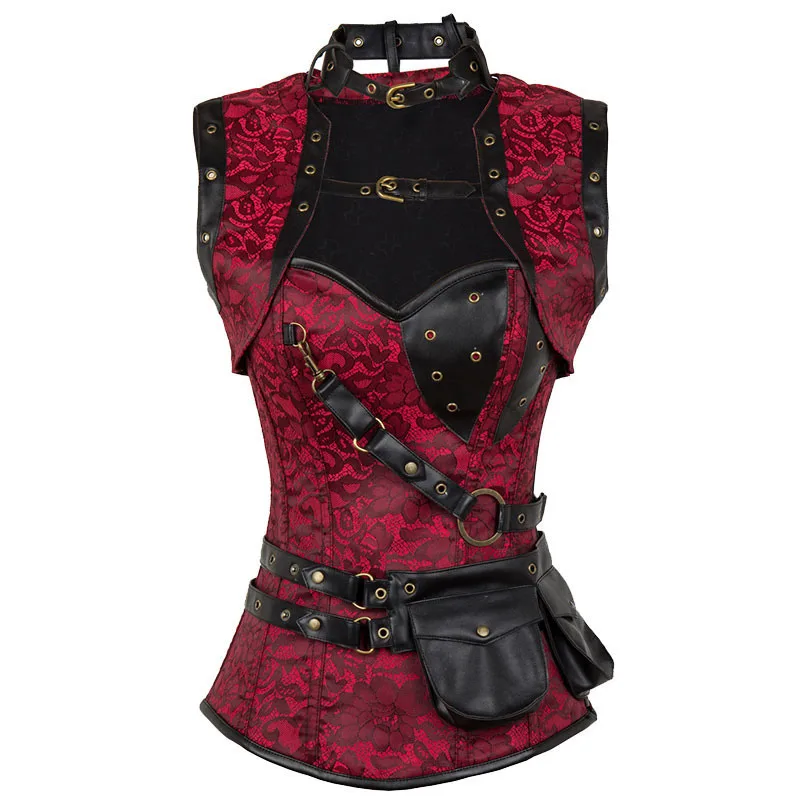 Винтажный корсет в стиле стимпанк зеленого цвета большие размеры 6XL сексуальные