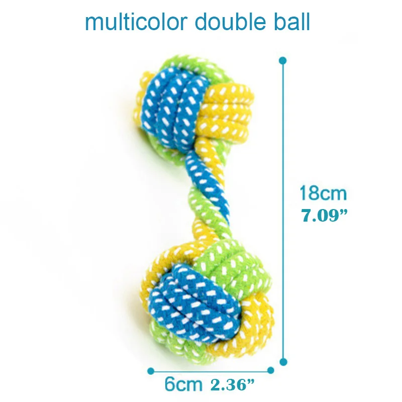 Хлопковые веревки для домашних животных 5 размеров нетоксичны цветные