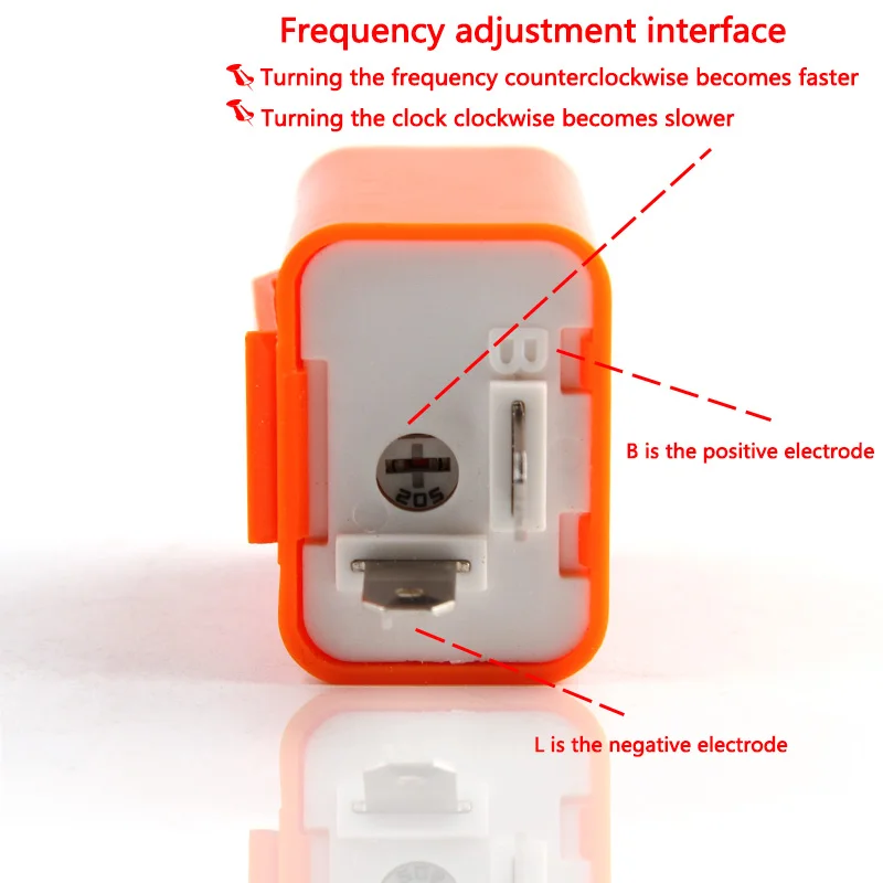 

New 12V 2-Pin Speed Adjustable LED SMD Flasher Relay Motorcycle Turn Signal Control Hyper waterproof Automatic protection