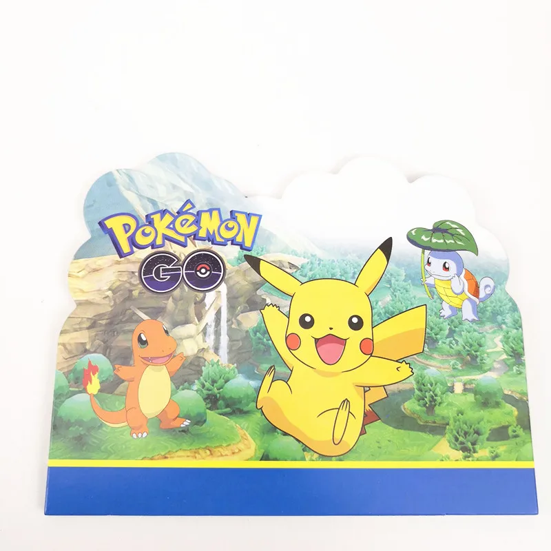 10 шт. пригласительные открытки Pokemon Go с милым рисунком Пикачу праздничная тема