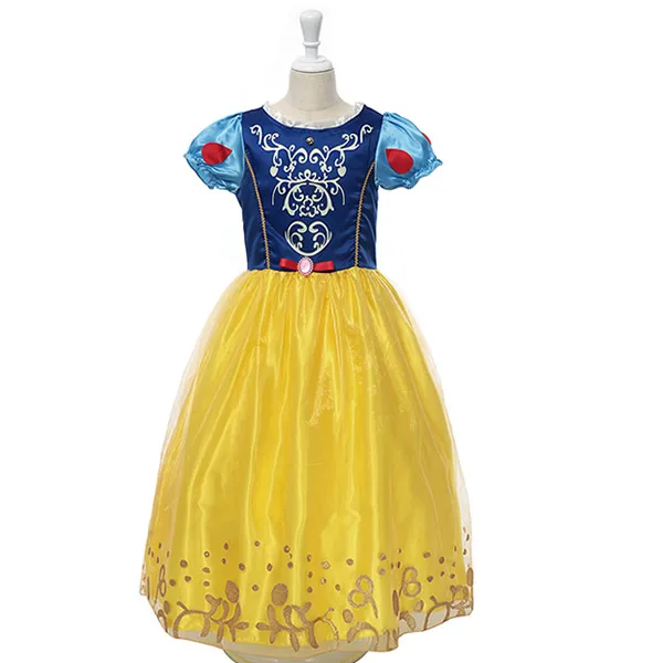 Snow White Dress Платье принцессы Рапунцель для девочек; Детские платья; летние платья Белоснежки для костюмированной вечеринки; платья Спящей красавицы Авроры для детей - Цвет: Snow White Dress