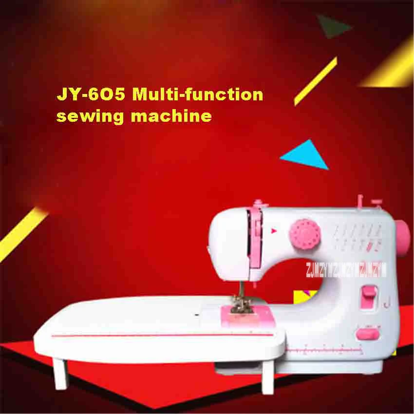 

JY-6O5 Multi-function Sewing Machine 9W Household Electric Mini Desktop Manual / Pedaling Sewing Machine With Extension Station