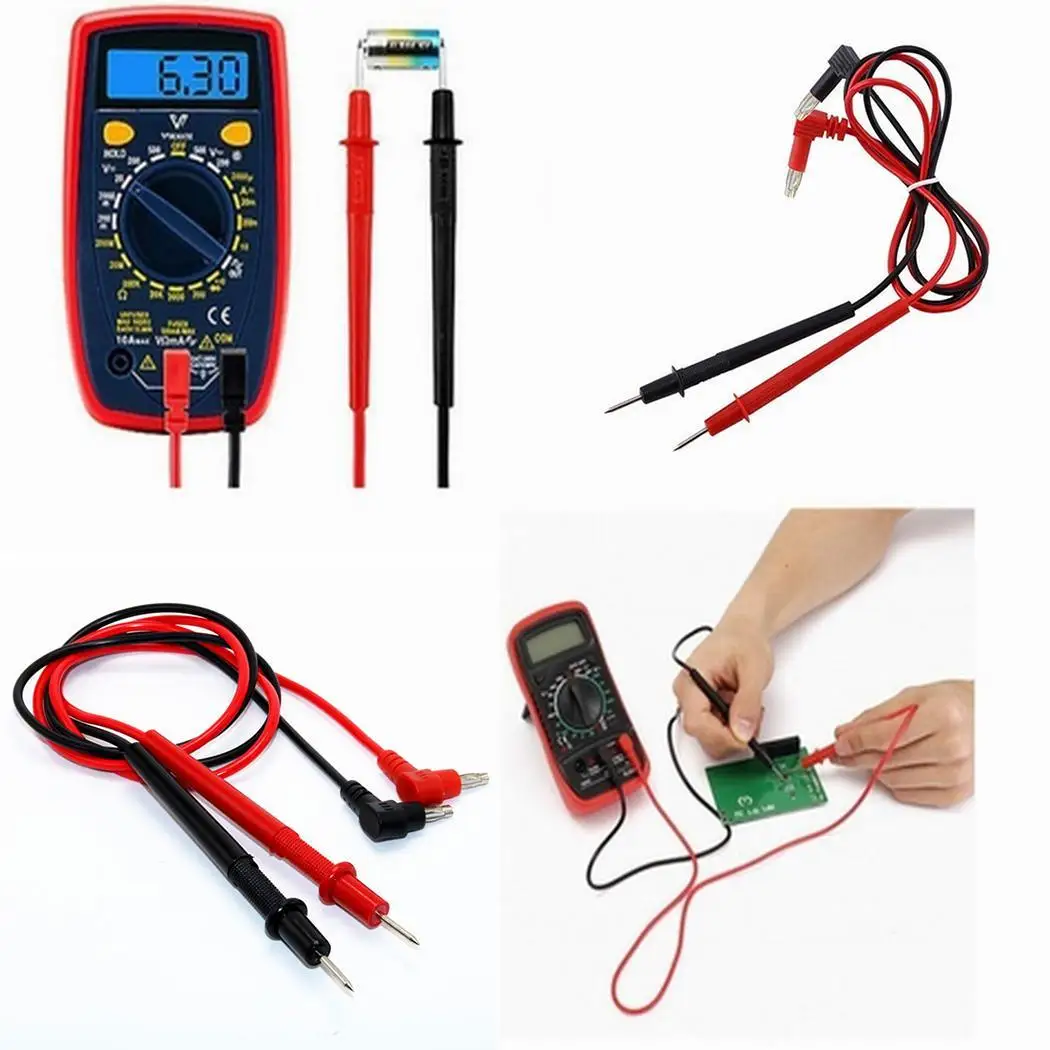 2 шт. тесты зонд провода мультиметр Универсальный стандартный разъем резиновая