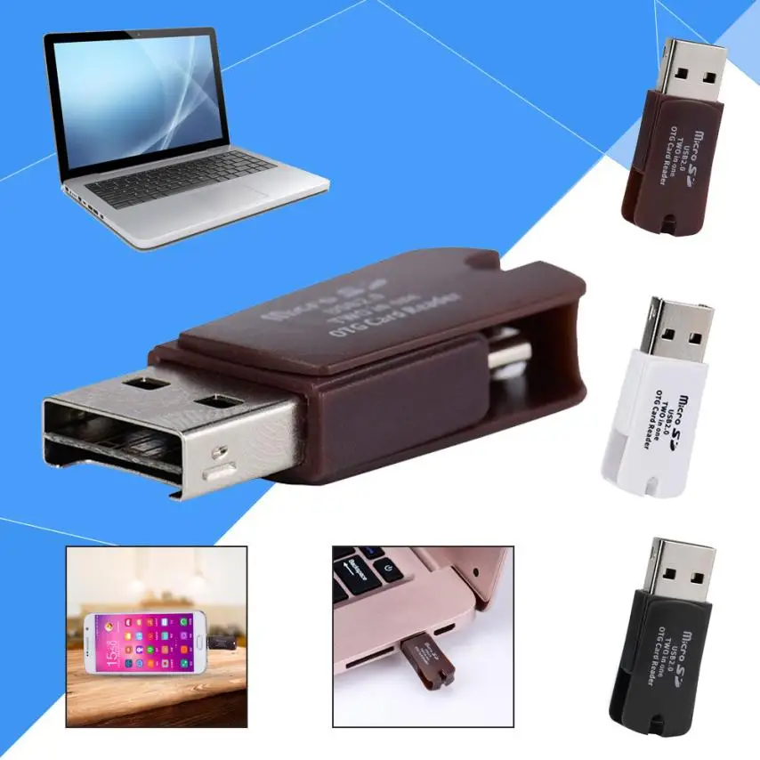 Высокоскоростной мини OTG USB 2 0 Micro SD TF T Flash кард ридер адаптер AU24 Прямая