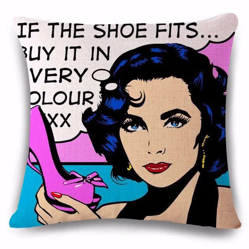 Красочные женские наволочка Европейский Милая подушка для девочки Обложка