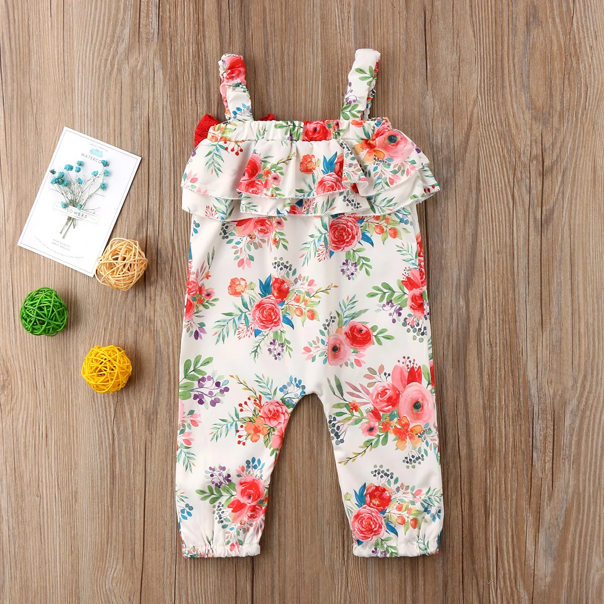 Emmababy 2018 Baby Girl Kid Romper Playsuit Toddler One Piece Floral Print Jumpsuit Outfit Clothes | Детская одежда и обувь