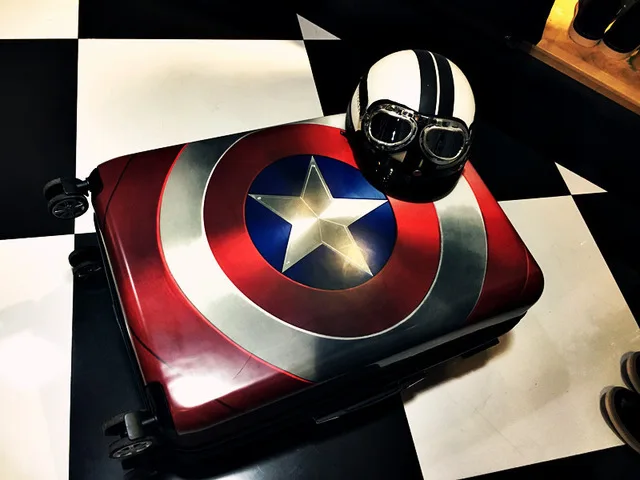20 24 28 дюймов Капитан Америка багаж для мужчин и женщин Marvel чемоданы на