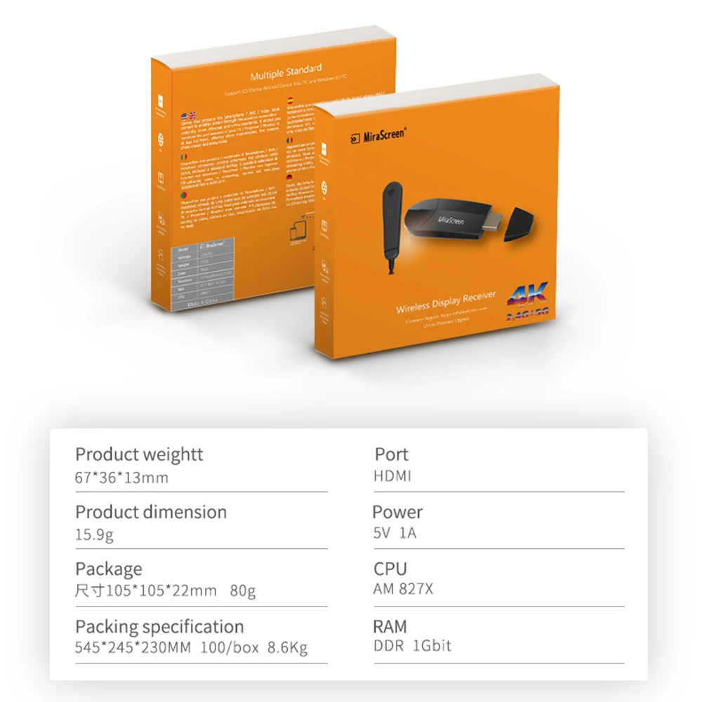 MiraScreen K6 tv Stick 5G 4K HDMI Miracast Airplay Wi-Fi дисплей приемник ключ поддержка для Windows Andriod IOS