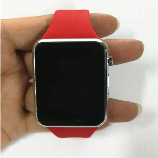 Bluetooth A1 Смарт часы спортивные наручные часы Поддержка 2G SIM TF камера Smartwatch для телефона Android PK GT08 DZ09 Q18 Y1 V8 - Цвет: Красный