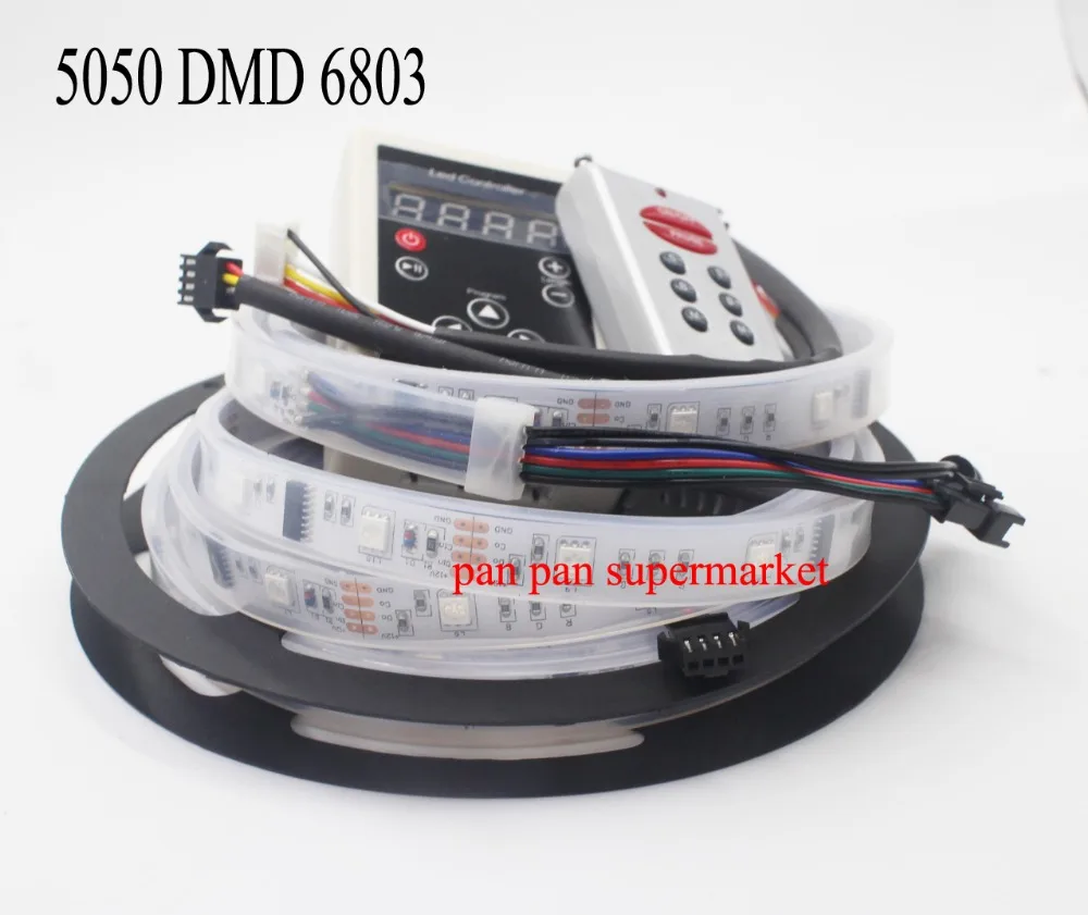 5 m RGB Мечта Магическая Светодиодная лента DC12V 6803 IC IP67 водонепроницаемый Светодиодные ленты 5050 SMD 150 светодиодный гибкий свет+ 133 программа RF контроллер