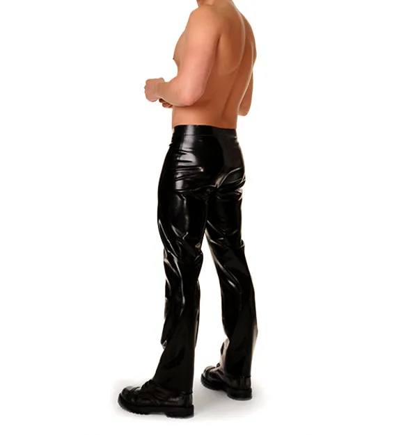 

Black Latex Long Jeans Latex Pants Rubber Men's Trousers