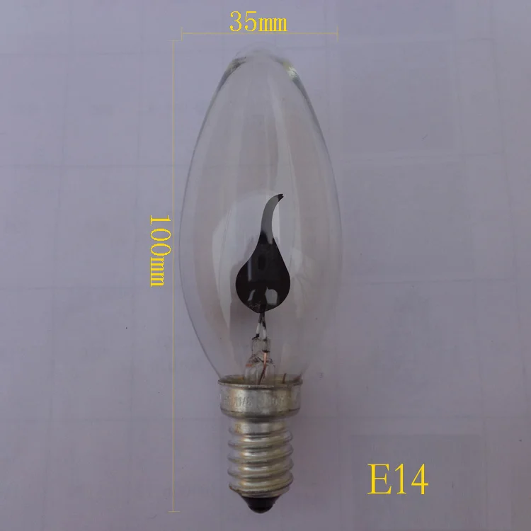 E14 A Светодиодный лампочка с горящим пламенем, лампочка эдисона E14 E27 3 W, лампочка для украшения фестиваля - Цвет: E14 A