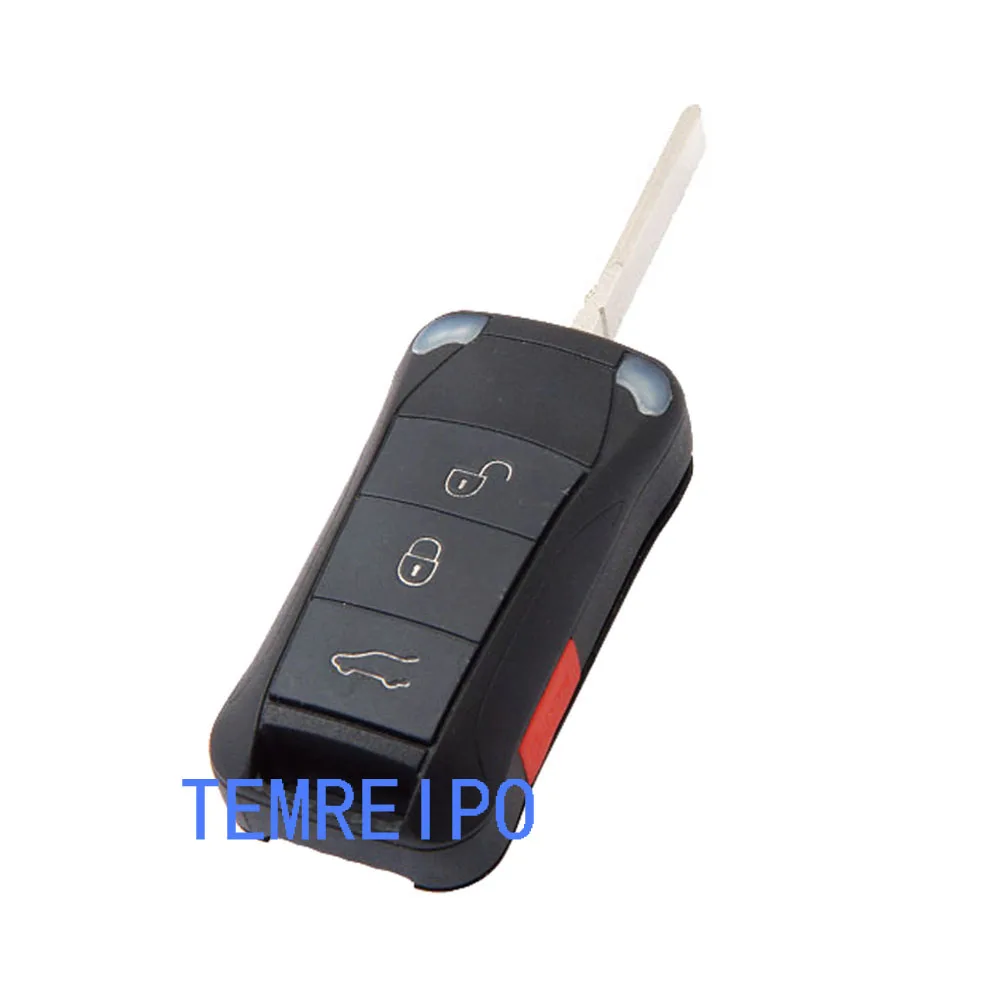 3 + 1 кнопки Uncut Blade Remote Car Key Refit Cover Case Shell для Porsche Cayenne 2004 2010 Cover|Ключ от авто| |