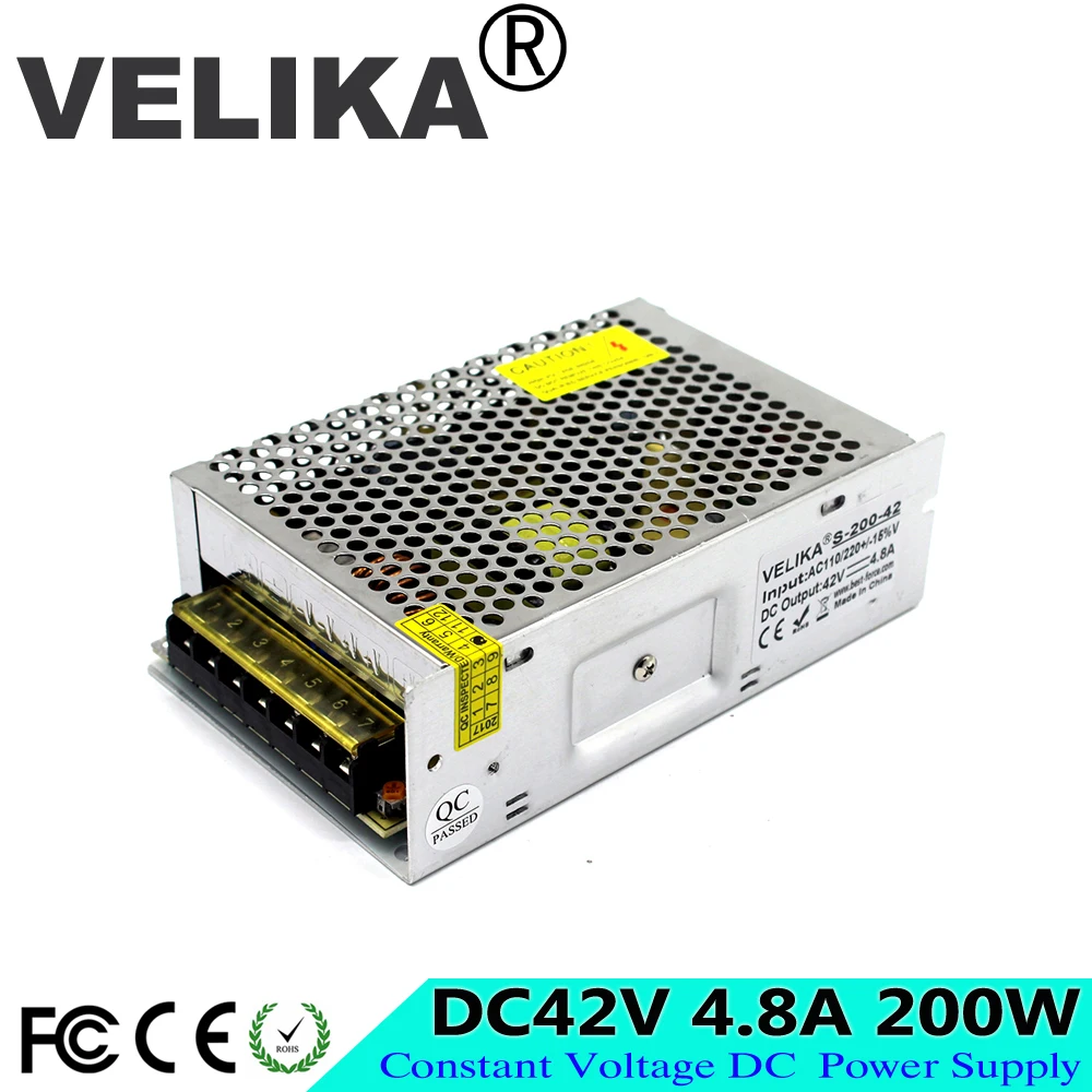 Преобразователь напряжения 200 Вт 42 в 4 8 А 110/220 В перем. Тока|switch power|switching power supply220v ac