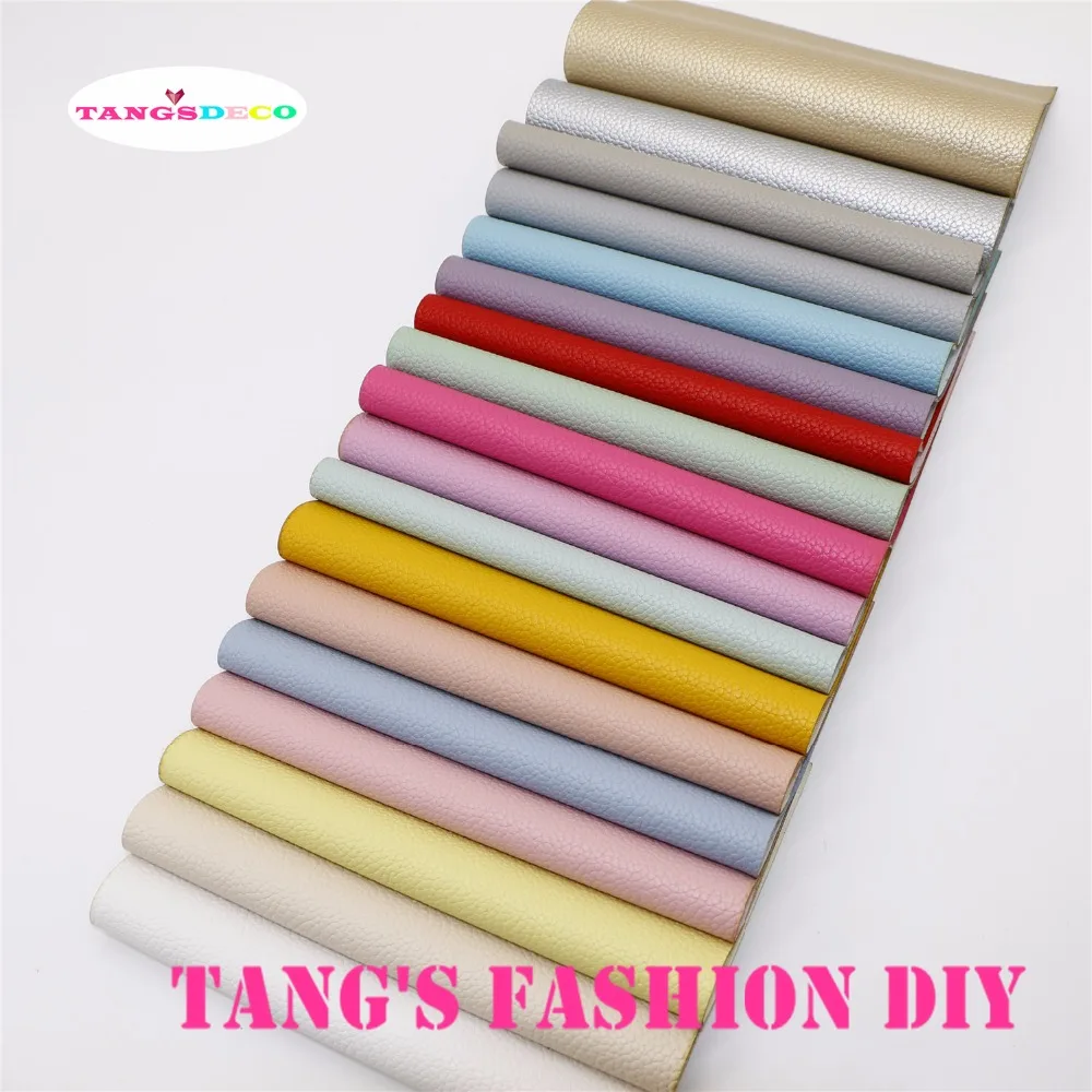 18pcs-высокое качество DIY тисненая искусственная кожа/синтетическая кожа 20x22 см за шт(можно выбрать цвет