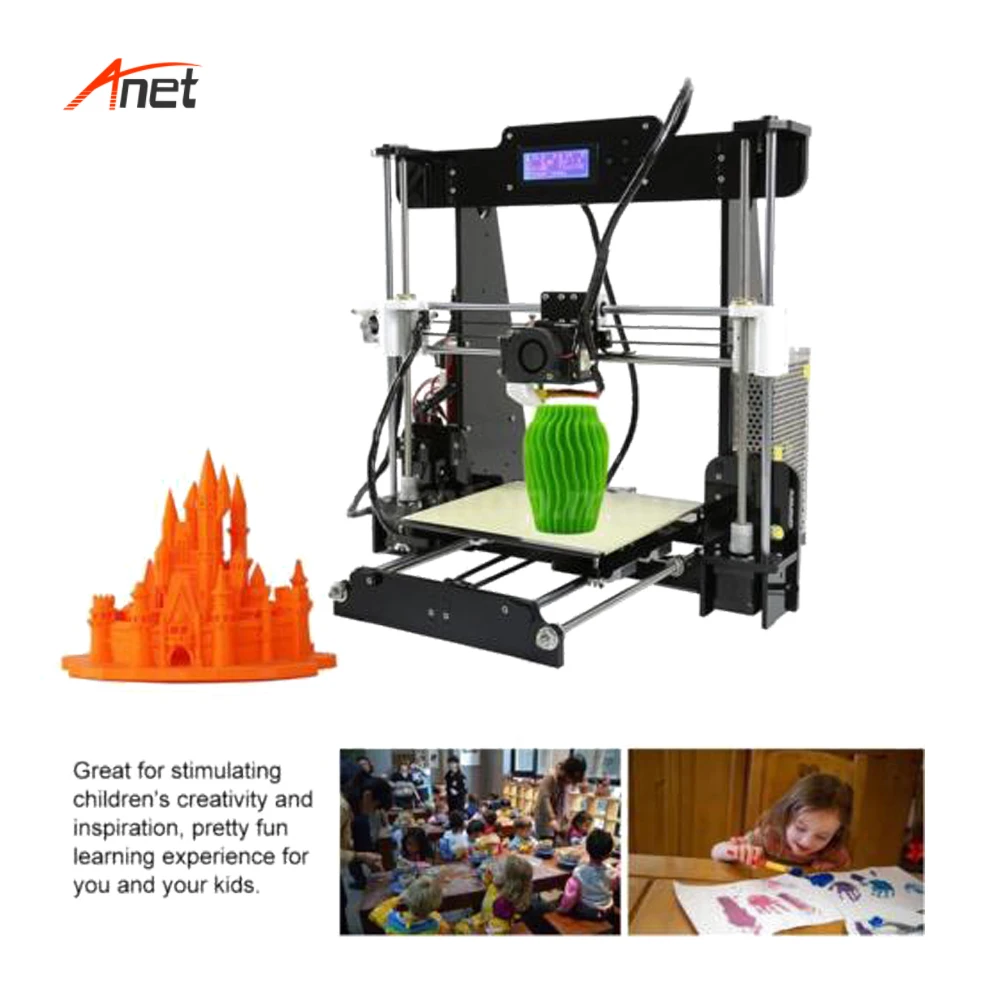 Anet A8 Самый дешевый наиболее популярные 3d принтер высокой точности акриловые pla