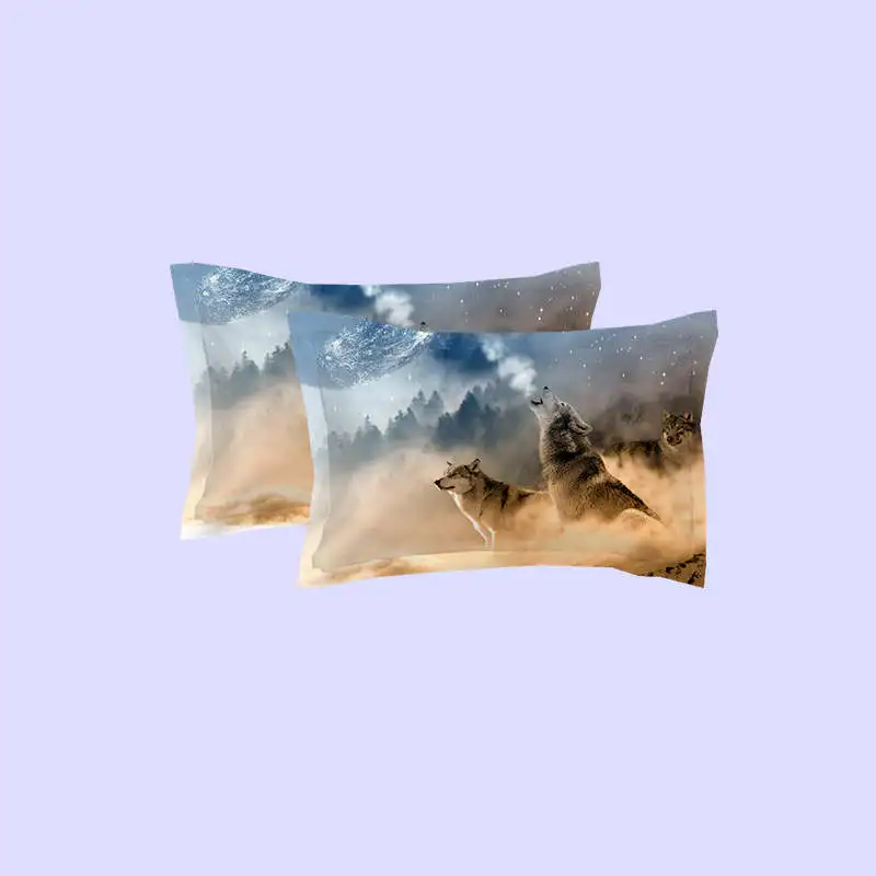 3 шт. комплект постельного белья с 3D принтом волк|bed linen|duvet coverking size quilt |