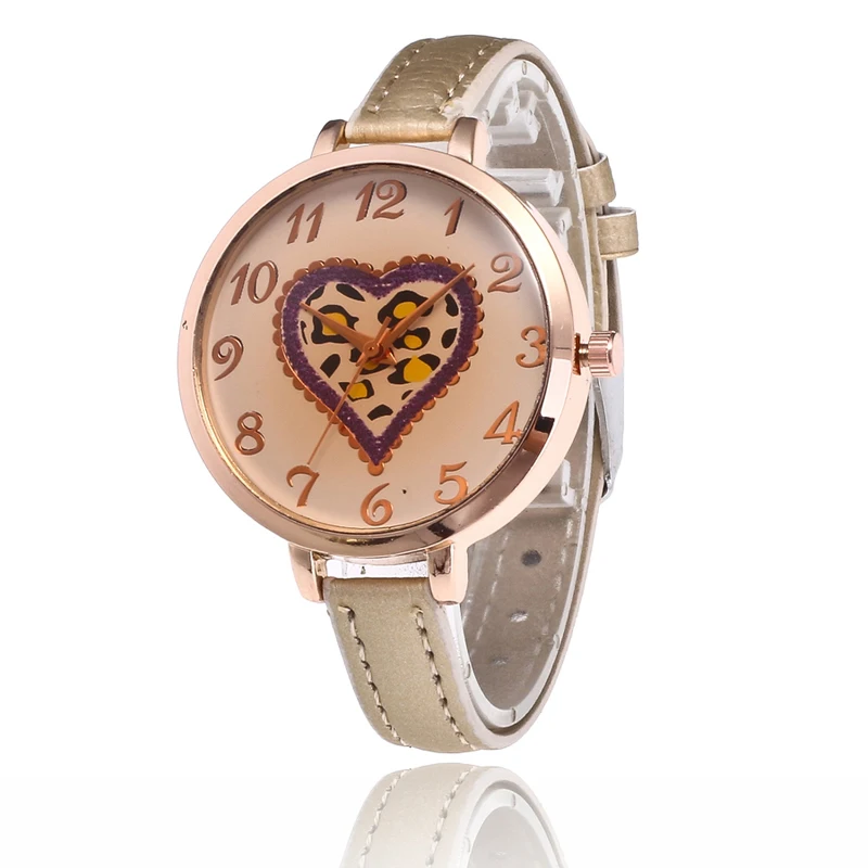 Relojes Mujer 2017 модный бренд сердце Кварцевые часы Женские Relogio Feminino женские кожаные