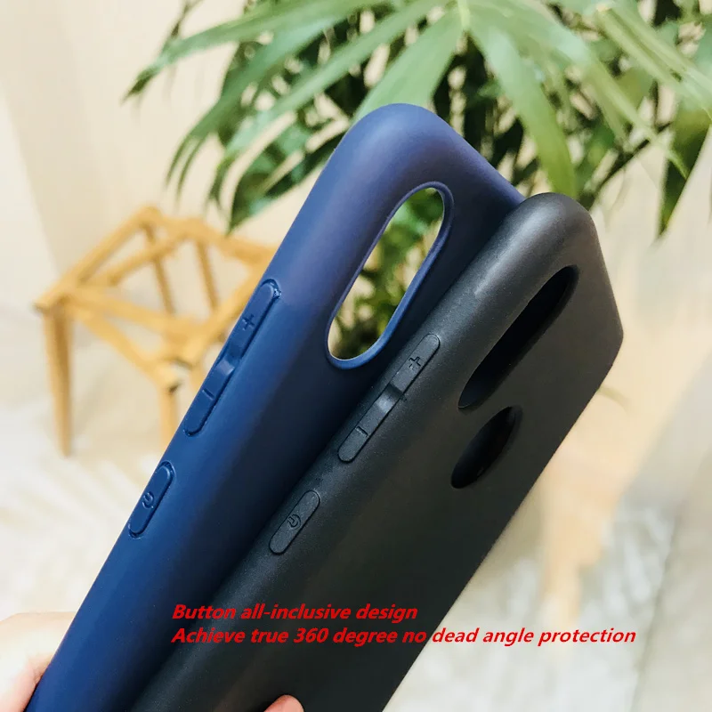 Однотонный простой чехол для Redmi 6 6A note 7 pro мягкий силиконовый защитный из ТПУ Для
