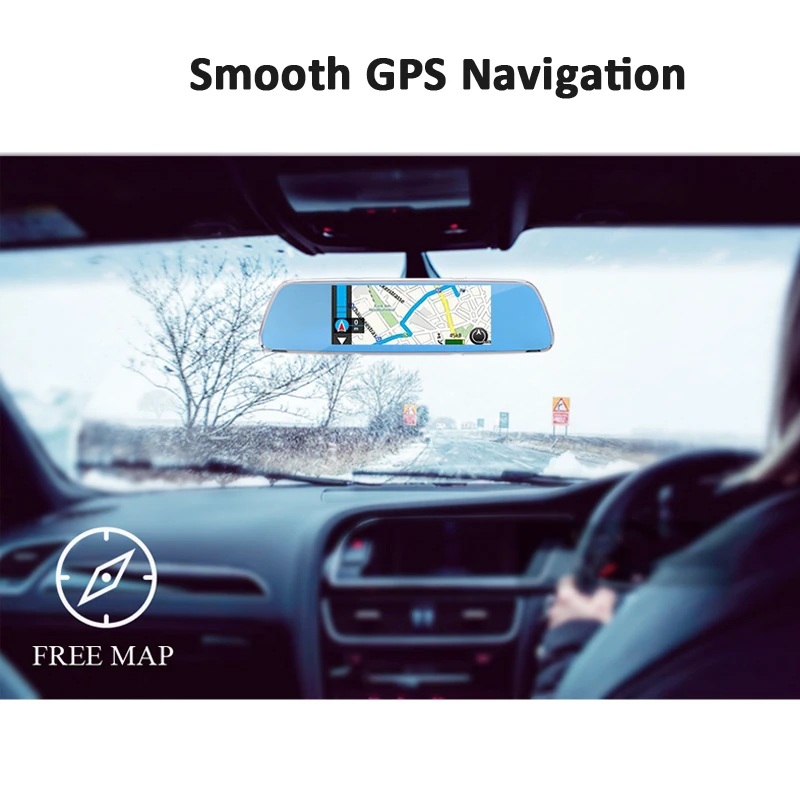Camlive factory V200 Ночной vison 7 "3g камера памяти GPS Bluetooth навигация тире зеркало