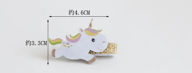 Бутик 12 шт модные милые заколки с единорогом Kawaii Твердые войлочные конские