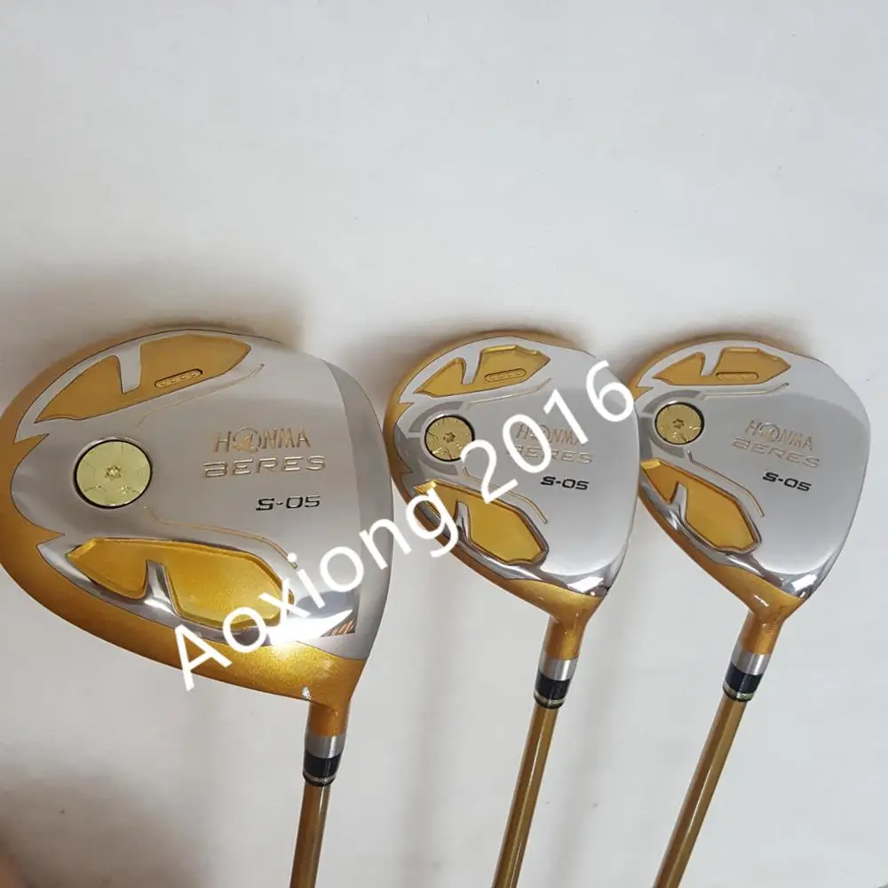Комплект для гольф-клубов, набор Honma Bere, S-05, 4 звезды, наборы гольф-клуба, драйвер+ Фарватер+ Утюг для гольфа+ клюшка(14 шт.), без сумки для гольфа