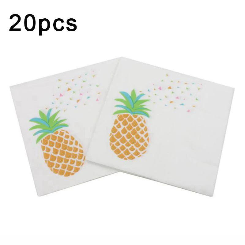 yellow napkin 10 шт. летние тематические вечерние 9 дюймов ананас бумажная тарелка Свадьба День Рождения Декор одноразовые посуда дети торт блюдо - Цвет: yellow napkin