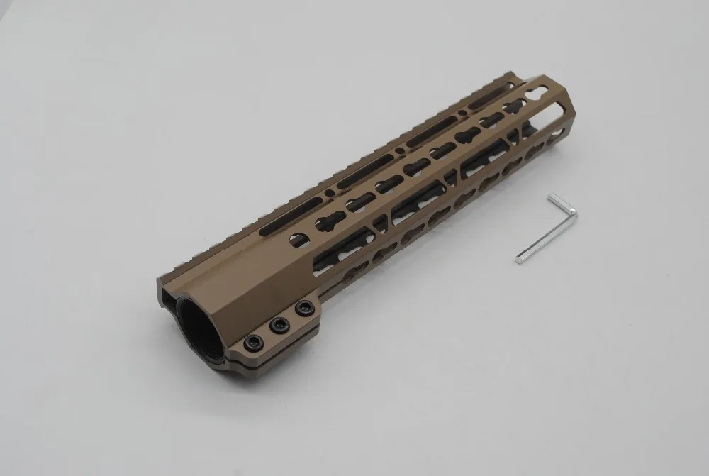 TriRock черный/загар/красный 10 дюймов Тонкий Keymod Handguard Free плавающая система