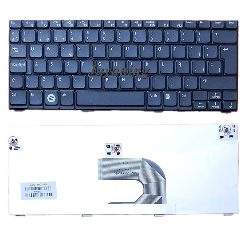 Spanish keyboard For Dell Inspiron Mini 1012 1018 Black(Mini 10 Series) Sp Mp-09K66i0-6982 Pk130f12a19 0Vyvh0 laptop SP | Компьютеры и