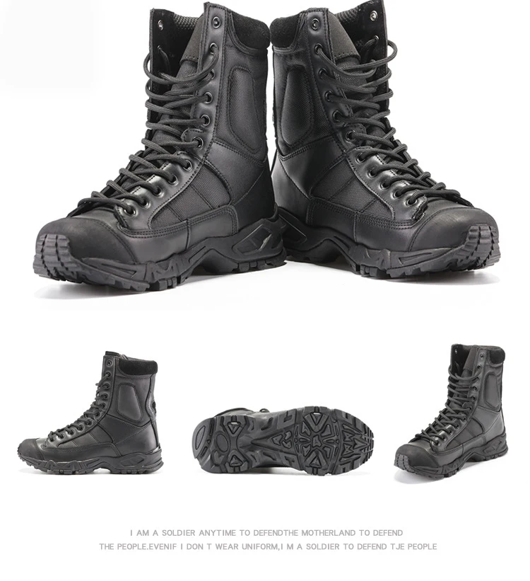 Мужские армейские ботинки в стиле милитари; кожаные черные ботинки на шнуровке; армейские ботинки-дезерты; Мужская тактическая Рабочая зимняя обувь; мужская обувь