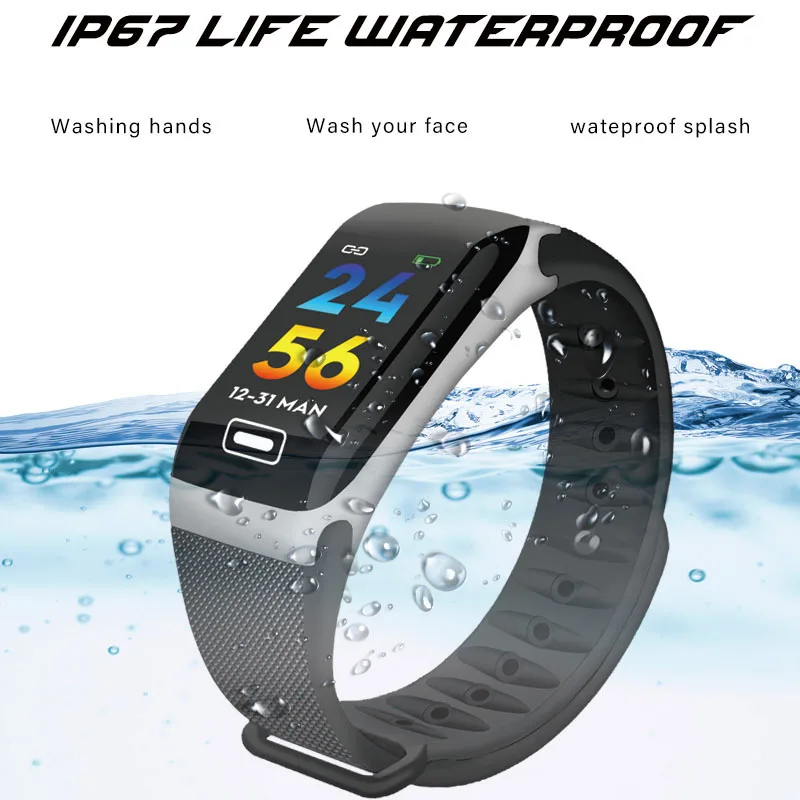 Женский Смарт браслет LIGE спортивные часы с монитором сердечного ритма и