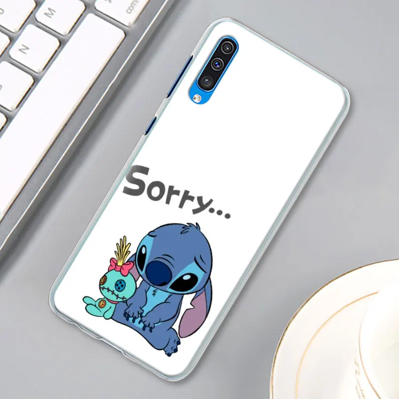 Милый мультфильм, Стич чехол КРЫШКА ДЛЯ samsung Galaxy A30 A40 A50 A70 A6 A8 плюс A7 A9 M30 чехол для телефона Coque