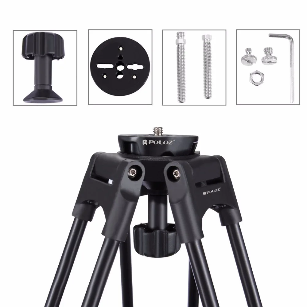 Алюминиевый сплав Профессиональный сверхмощный штатив с панорамной головкой